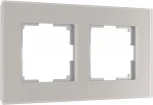 Рамка на 2 поста (дымчатый, стекло soft-touch) Werkel W0023117 (a067415)
