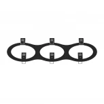 Рамка для трех встраиваемых светильников Lightstar Intero, овал, черный