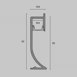 Алюминиевый профиль плинтус с подсветкой 53x14 Maytoni Led Strip ALM-5314-B-2M