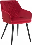 Стул обеденный ROBERT (черные матовые ножки, велюр V108-37 Бордовый)