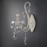 Бра Eurosvet 12205 12205/1 белый (хрусталь Strotskis, подвески, подсвечник, свеча)