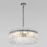 Подвесная люстра Loft It Nevada 10297/600 Nickel (220V, хрусталь, на цепи, круглые)