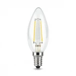 Лампочка светодиодная E14 9 Вт 680 lm 2700K теплое желтое свечение Gauss Filament 103801109