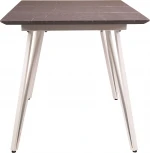 Стол R-Home Диего раздвиж. 120-160*80 мрамор графит_БЕЛЫЙ