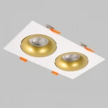 Светильник встраиваемый поворотный GU10 2*50W Белый/Матовое Золото IL.0029.0010-2-WMG Imex IL.0029.0010-2-WMG (220V)