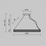 Модерн Maytoni Castello MOD335PL-L35CH3K (LED, 220V, на тросе)