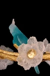 Подвесная люстра светодиодная Fluorite Sauvage FL1099-16P (220V, на тросе, цветы, ветки, птички)