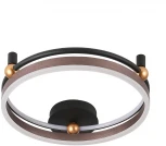 Потолочный светильник круглый Crystal Lux FERNANDO PL48W LED COFFEE/BLACK (220V, пульт управления, кольцо)