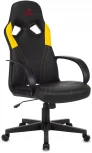 Кресло игровое Zombie RUNNER черный/желтый эко.кожа крестовина пластик