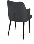 Стул с подлокотниками Hunt ромб, бархат 03 / чёрный конус Top Concept 80742
