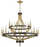 Подвесная люстра ярусная большая Wertmark Frida WE246.18.503 (220V, на цепи, свеча)