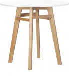 Стол обеденный ALBERT'80 (белая столешница, основание светлый бук)