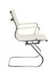Кресло Бюрократ CH-883-LOW-V слоновая кость эко.кожа низк.спин. полозья металл хром
