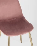 Стул Stool Group Валенсия велюр пыльно-розовый золотые ножки УТ000004430
