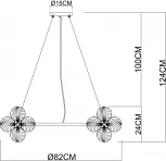 Подвесная люстра Arte Lamp Etereo A5261LM-25GO (220V, на тросе, шарики)