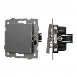 Механизм выключателя одноклавишный самовозвратный SWT-MKR1-PL-GR-V (250V, 10A) (Arlight) 049881