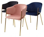 Стул DILL BLUVEL-52 PINK, велюр/ золотой каркас