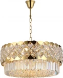 Подвесная люстра Newport 8300 8300/60 C gold polished (220V, хрусталь, на цепи, круглые)