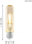 Лампочка светодиодная филаментная E27 3,5W 220V 220 lm 2200K белое теплое свечение Eglo Lm_led_e27 11554