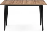 Стол деревянный Денвер Лофт 120 25 мм дуб вотан / матовый черный 506947 Woodville