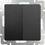 Выключатель двухклавишный проходной (графит рифленый) Werkel W1122004 (a050760)