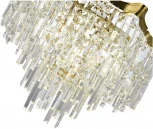 Подвесная люстра ST Luce Ofelia SL1659.303.10 Латунь/Прозрачный E14 10*60W (220V, хрусталь, подвески, на цепи)