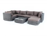 Трансформирующаяся лаунж-зона из искусственного ротанга, цвет графит 4SIS Лунго LS5O1T1-7-SET graphite