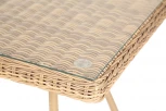 Стол плетеный из искусственного ротанга, цвет соломенный 4SIS Айриш YH-T4428G