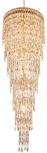 Подвесная люстра каскадная Fluorite The Empress FL1061-32P (220V, хрусталь, на цепи)