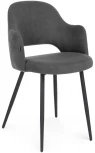 Стул Woodville на металлокаркасе Гутрид прошивка ромбы сзади темно-серый / черный 504182