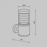 Настенный уличный светильник Maytoni Spir O439WL-L12GF3K (LED, 220V, круглые, IP54)