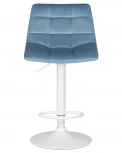 Стул барный TAILOR WHITE (пудрово-голубой велюр (MJ9-74))