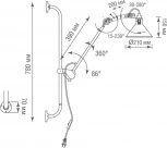 Бра Donolux MARY JANE DL20653W1BBlack (220V, выключатель)