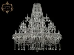 Подвесная большая люстра Art Classic 11.12 11.12.20+10+5.400.3d.Cr.Sp (220V, хрусталь, на цепи, подсвечник, свеча)