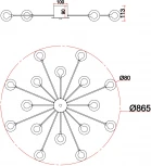 Потолочная люстра Freya Celebrity FR5242CL-16BS1 (220V, шарики)