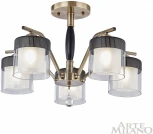 Потолочная люстра на штанге Arte Milano Napoli-2646 332646/5 AB+BK (220V, подвески)