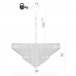 Подвесная большая люстра каскадная Arte Lamp Frizzante 1683/01 LM-16 (220V, на цепи)