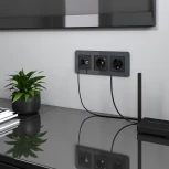 Рамка на 3 поста Elite (графит, стекло) Werkel W0032440 (a057880)