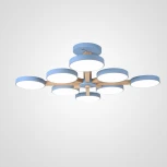 Потолочная люстра Wi-Fi на штанге Turna L8 Blue By ImperiumLoft Turna-B01 (LED, 220V, голосовое управление, умный дом - Алиса)