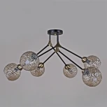Потолочная люстра на штанге ILLUMICO IL0264-6CSQ-79 BK AB (220V)