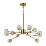 Подвесная люстра на штанге ST Luce Romano SL1166.303.12 (220V, хрусталь, на цепи, шарики, молекулы)