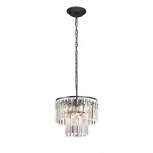 Подвесная люстра Vitaluce V5179-1/4 (220V, хрусталь, на цепи, круглые)