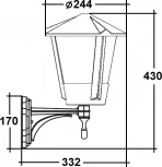 Настенный фонарь уличный IP54 Oasis Light SEUL 1251S 01 Bl (220V, фонарь)