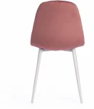 Стул BREEZE (mod. 4724) вельвет/металл, 44 х 53 87 см, Coral (коралловый) HLR44 / белый Tetchair 19185