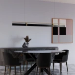 Подвесной линейный светодиодный светильник Lightera Omolon LE108L-150B Wi-Fi (Умный дом, Алиса, Маруся, голосое управление) (220V, на тросе)