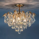 Люстра потолочная на штанге Mona 1128/6 E27*60W French Gold