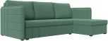 Диван угловой Слим правый угол (Зеленый/Рогожка) Лига Диванов арт.121151