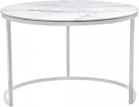 Набор кофейных столиков Bradex Home Tango белый мрамор с белыми ножками (RF 0600)