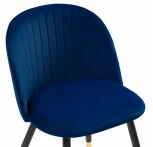 Стул Woodville на металлокаркасе Gabi dark blue / black / gold 15349