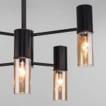 Потолочная люстра Wi-Fi на штанге Eurosvet Tesoro 70125/6 черный (220V, управление смартфоном, голосовое управление, умный дом - Minimir Home, Алиса, Маруся, Салют)